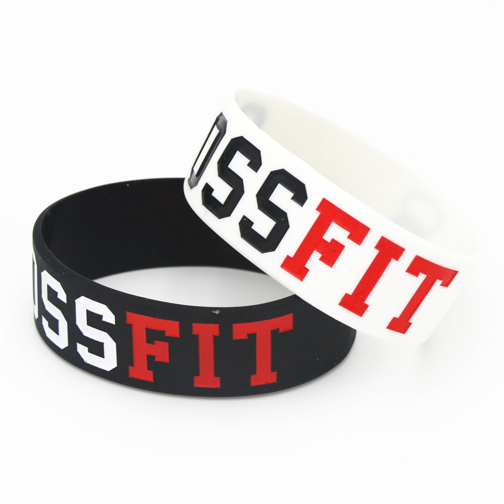 Crossfit Training Gear - Pulseras cruzadas de goma de silicona,