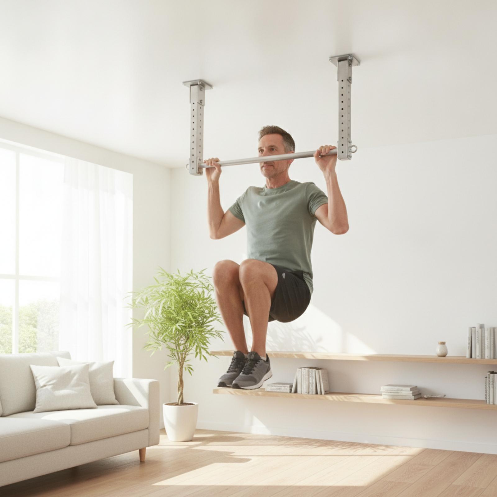 Barra de Techo Ajustable de Al - Pull Up Bar Grip reseña y precio